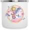 Spreadshirt Prinzessin Lillifee auf Einhorn Rosalie Camping-Becher, One size, Weiß