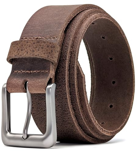 Ashford Ridge 38mm Herrengürtel Vollleder für Jeans - Jahrgang Braun 100cm