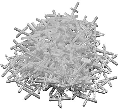 Buddy4Home house accessoires Fliesenkreuze 3mm Set 500 Stück aus robustem Kunststoff weiß Fliesenzubehör Fliesenverlegehilfe Fliesen-Abstandshalter Fugenkreuze