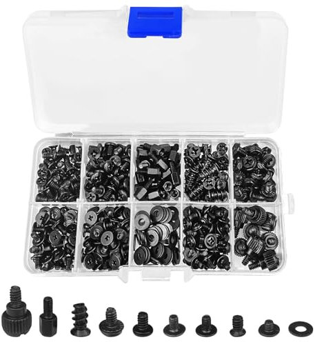 Ceisazira 420 Piezas Tornillos para Ordenador Portátil, Juego de Tornillos para Computadora de Acero al Carbono, Tornillos para Laptop con 10 Tamaños para Disco Duro Carcasa Placa Base Ventilador