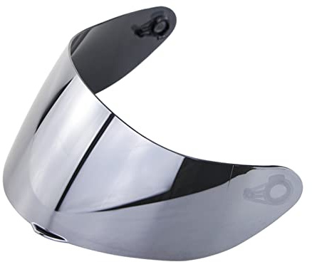 Shkalacar Motorrad Windschutzscheibe Helm Visier passen für AGV K1 K3SV K5, Windschutz Integralhelm Objektiv für Fahrsicherheit(versilbert)