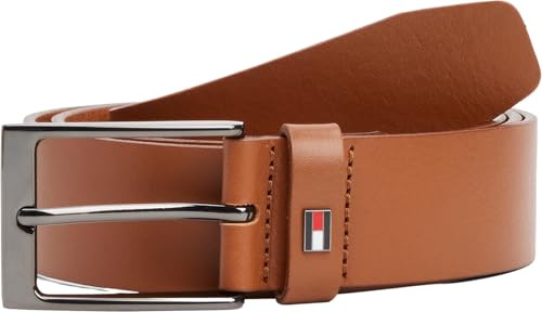 Tommy Hilfiger Herren Gürtel Layton 3,5 cm Ledergürtel, Braun (Cognac), 90 cm