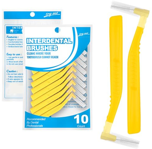 Lot de 20 brosses interdentaires souples pour dents et gencives avec poignée antidérapante, cure-dents à tête coudée, bâtons de fil dentaire pour appareils dentaires, nettoyage buccal