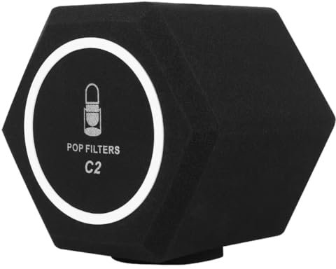 Zhemessy C2 Micrófono -Filter Protector el Viento Acústico para Estudios de Grabación Micrófono Espuma Absorbente de Sonido Bola de Aislamiento Vocal