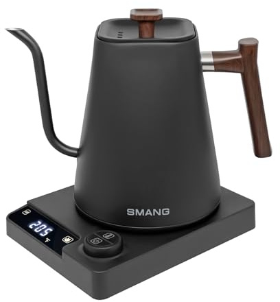 Electric Kettles, Gooseneck Electric Kettle, ±1℉ Temperature Control, for Pour Over Coffee and Tea, 304 Stainless Steel Inner, BPA-Free, Quick Heating Electric Kettles for Boiling Water, 1L Black