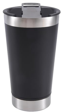 Ziiphon Tazas de Cerveza FríA con Tapa Abridor de, Aislamiento de Acero Inoxidable, Tazas de Café y Agua para Té, Vasos con Aislamiento TéRmico
