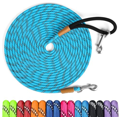 Long Dog Leash Reflective Rope Training Lead 15ft 30ft 50ft Check Cord