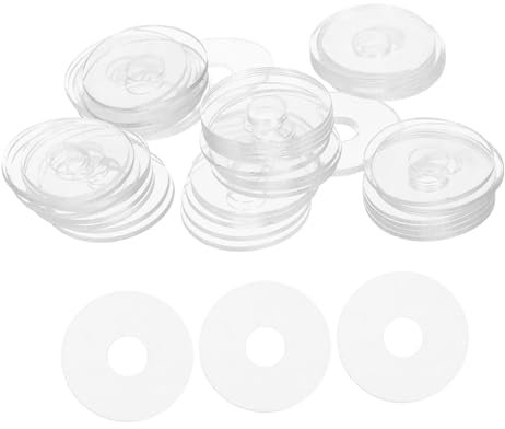 Homoyoyo 50piezas Arandelas Planas Redondas De Vinilo Transparente De Arandelas Redondas Para Manijas De Puertas De Ducha Reemplazo De Junta De Tornillo