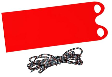 KiBcsLic Alfombra Deslizante Flexible para Nieve con Manijas Suaves y Borde Seguro Fácil de Guardar y Llevar Adecuada para Esquiar Actividades de Invierno, Rojo