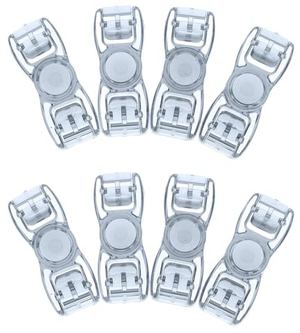 SOIMISS 8 Fibbie Regolatore per Cinturino Occhialini da Nuoto, Clip di Chiusura in Plastica Resistente, Kit da 8 Pezzi per Sostituzione Accessori Occhiali Nuoto Adatto a Sport