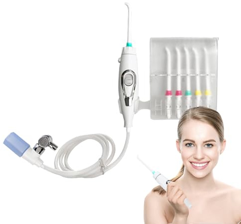 Idropulsore – Irrigazione A Sei Ugelli In Metallo Cromato, Cura Dentistica Avanzata Non Elettrica, Sistema Di Igiene Orale Professionale, Strumento Di Pulizia Deep Per Rimuovere Il Dentale