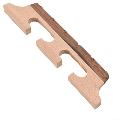 Puente de banjo de madera maciza fabricado en ébano para banjos de 4 cuerdas, 5 cuerdas y 6 cuerdas con espaciado preciso de cuerdas (6 cuerdas)