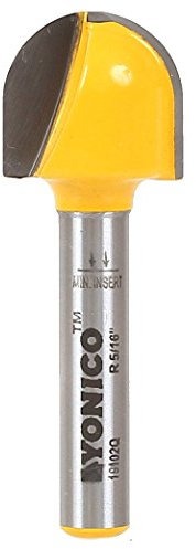 yonico 19102q 5/40,6 cm Radius Core Box Router Bit-mit 1/10,2 cm Schaft