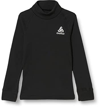Odlo Kinder Funktionsunterwäsche Langarm Shirt mit Stehkragen ACTIVE X-WARM ECO, black, 140