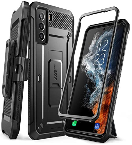 SupCase Outdoor Hülle für Samsung Galaxy S22 (6.1) 5G Handyhülle Bumper Case Rugged Schutzhülle Cover [Unicorn Beetle Pro] OHNE Displayschutz mit Gürtelclip und Ständer 2022 Ausgabe (Schwarz)