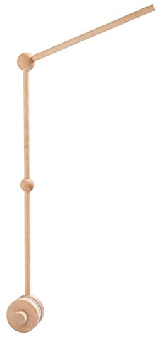 Youuys Mobile Halterung Holz für Babybett Mobile Wickeltisch Mobile Baby Halter Gestell Höhenverstellbar Baby Mobile Arm Halterung für Spieluhr Windspiele Bettglocke
