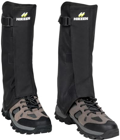 BOOSTEADY Schnee Gamaschen Wasserdicht Regengamaschen Schnee Gaiters zum Outdoor Wandern 1000D Nylon Gamaschen für Schneewandern Klettern Herren Damen