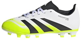 adidas Unisex Club Firm Ground/Multi Ground Football Boots Kids, Cloud White/Core Black/Lucid Lemon, 2 UK