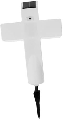 VINTORKY Solar Light Cross Per Cimitero Illuminazione Led Plastica Facile Da Installare e Risparmio Energetico Per Decorazioni Di Memoriali e Luoghi Di Riposo