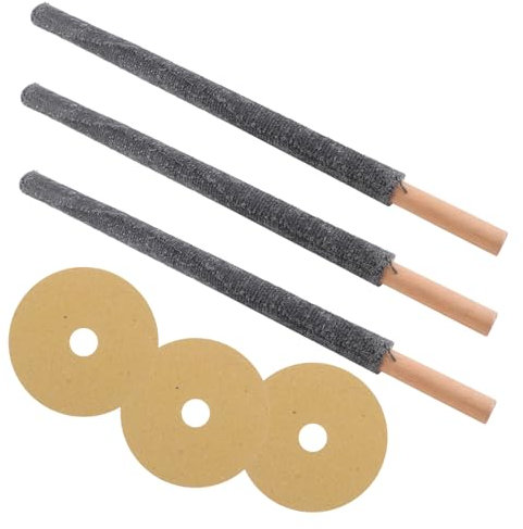 HYTROVE 3pezzi Torce Da Giardino Legno Per Esterni Luce Fiammeggiante Per Decorazioni Di Feste Matrimonio e Campeggio Facili Da Usare e Portatili