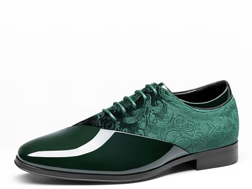 Bruno Marc finskor för män smoking patent Oxfords, Mörkgrön, 12