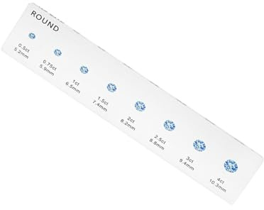Appareil de mesure de la taille des bagues pour diamants ronds ovales carrés avec marquages de haute précision Règle de mesure en acrylique