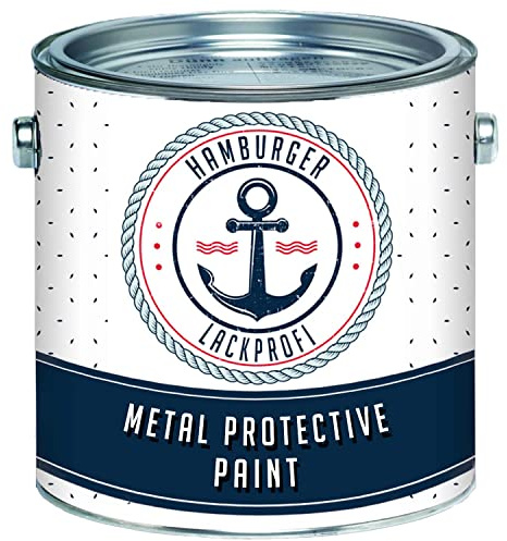 Vernice protettiva per metallo, colore giallo brillante RAL 6018, verde RAL 6018, vernice protettiva per metallo, vernice Hamburger professionale (2,5 l).