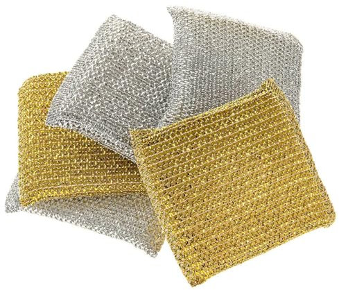 SIDCO Topfreiniger Lurex 5 x Pfannenkratzer Scheuerschwamm Putzschwamm Schwämmchen