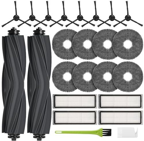 RUKHOOL L10s Pro Gen3 Zubehör für Dreame L10s Pro Gen 2 / L10 Prime/ L10s Plus/ L10s Ultra Ersatzteile Zubehörset für Xiaomi X20 Plus / X20+ 2 Hauptbürste 8 Seitenbürste 4 Filter 8 Wischpads