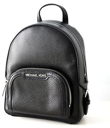 Michael Kors Jaycee XS Convertible Zip Pocket Rucksack Tasche Leder Schwarz, Schwarz, Medium, Maße (L x H x B): ca. 17,8 x 22,9 x 7,6 cm