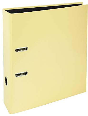 Exacompta - Ref. 53569E - kartong med 10 häftaggregat A4 Prem'Touch AQUAREL - 80 mm bak - mekanisk 80 mm - yttermått: 32 x 28,5 x 8 cm - A4-format - citrongul