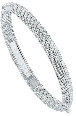 Ted Baker Dotett Dotty Bangle Bracelet For Women (Silver Tone/Plain Metal)