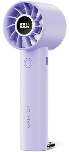 Gaiatop Portable Mini Fan, 3 Speed USB Rechargeable Handheld Fan with Light