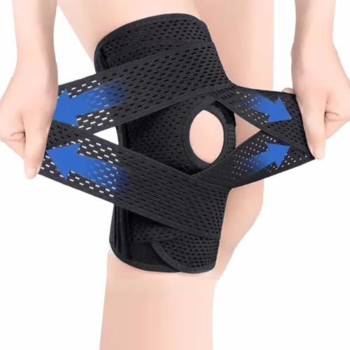 TOEECY Ginocchiera Sportiva Traspirante Regolabile Supporto Rotula Stabilizzatore Articolare Tutore Ginocchio Compressione Fascia Elastica