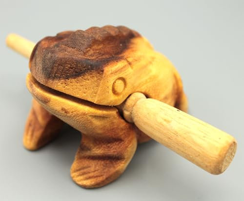 Klangfrosch Größe S Handarbeit aus Chamcha Holz
