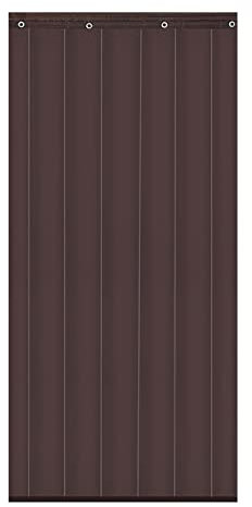 Home - Cortina de algodón aislante térmico para puerta, resistente tela Oxford, manta protectora para sala de estar, invierno, acordeón grueso, puertas plegables interiores