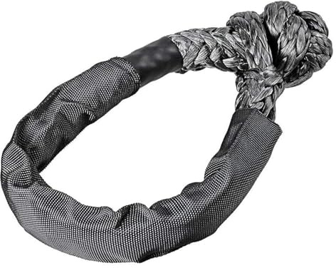 Grilletes - Cuerda de recuperación de Carretera sintética con grillete Suave | Grilletes de Resistencia a la Rotura de 38000 Libras para remolcar recuperación de ATV, Accesorios de Remolque