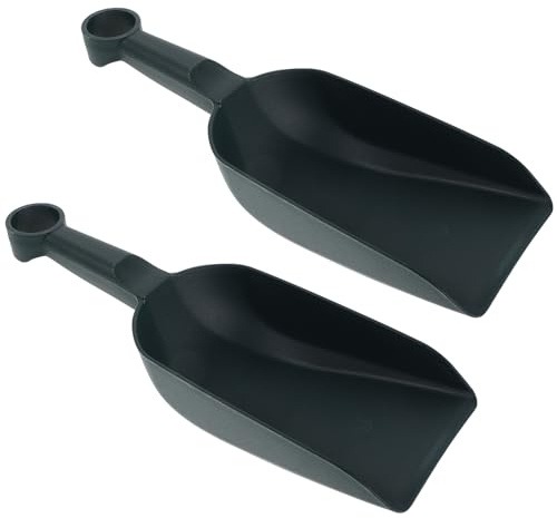 SEWACC Palas Pequeñas para Jardín 2 Piezas Pala Plana de Plástico Verde Oscuro Herramienta Manual para Plantar y Excavar Tierra Adecuado para Bonsáis Flores y Suculentas Accesorio