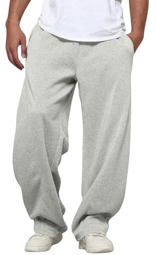 Générique Baggy Pantalon Jogging Homme Large Hiver Chaud Y2K Sweatpants Grande Taille Pantalon de Survêtement Mode Ample Jogging de Travail Taille Élastique