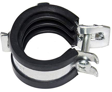 rohrfix-24 Rohrschellen Gelenkrohrschellen 12-14 mm / 1/4 Schwarz 25 Stück für DIN 4109