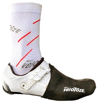 veloToze Silikon-Zehenschutz, hält die Füße beim Fahrradfahren bei kühlem Frühlingswetter warm, für Damen und Herren, schwarz, Einheitsgröße