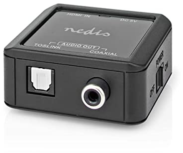 Nedis | Digital Audio Converter | 1-way | Connection input: DC Power/HDMI™ Input | Connection output: 1x Coax Audio / 1x TosLink Female | eARC | Automatic | Anthracite
