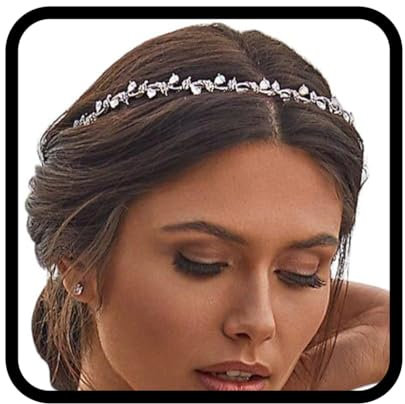 Yean Bandeaux à strass pour femmes - Pièce de tête de mariée - Tiaras de fleurs en cristal - Bandeau de mariée - Accessoire de mariage