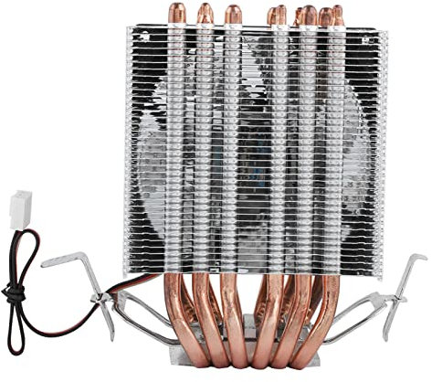 Lyrlody CPU Air Cooler with 6 Heat Pipes, Silent Cooling Radiator Heat Sink for Intel LGA 1156/1155/1150/775 - White