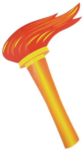 Garneck Antorcha De Simulación Para Decoración De Fiestas Accesorio Artificial De Fieltro Para Espectáculos y Eventos De Inauguración Antorcha De Recuerdo Para Fiestas