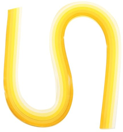 PATIKIL 540 x 5mm Bandes de Papier Quilling Arc-En-Ciel, 120 Pcs Bande de Papier Origami pour Quilling, pour Bricolage, Artisanat de Noël, Dégradé Jaune Clair