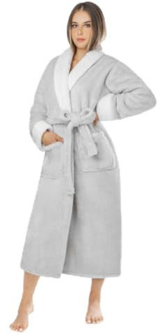 LEBENGOOD Robe de Chambre Femme Hiver, Peignoir Polaire, Sortie de Bain Chaude, OEKO-TEX®