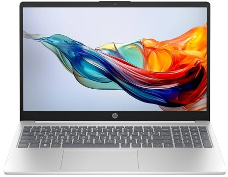 HP Laptop 15-fc0023sl, PC Portatile 15, Display FHD, Notebook, (AMD Athlon Silver 7120U, RAM 8GB, SSD 128GB, Windows 11), Computer Portatile, Uso quotidiano, Tastiera Italiana, QWERTY, Argento