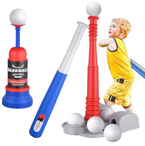 Set di palline per tutti-piccoli – Palline da baseball regolabili, Giocattolo Calvo, Allenatori Di Baseball Interattivi per, Divertenti Giochi Sportivi All'aperto, Attrezzature Da Pallina Sicuro