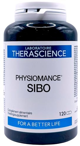 Physiomance SIBO 120 Cápsulas - Con Ajo (Alicina), Jengibre, Menta y Alcaravea - Suplemento para el Sobrecrecimiento Bacteriano Intestinal - Alivio de Gases e Hinchazón
